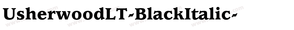 UsherwoodLT-BlackItalic字体转换
