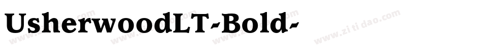 UsherwoodLT-Bold字体转换