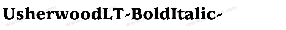 UsherwoodLT-BoldItalic字体转换