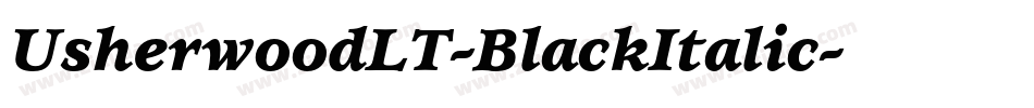 UsherwoodLT-BlackItalic字体转换