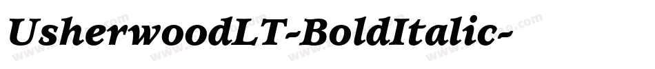 UsherwoodLT-BoldItalic字体转换