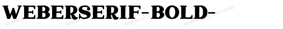 WeberSerif-Bold字体转换