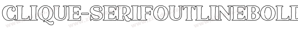 Clique-SerifOutlineBold字体转换