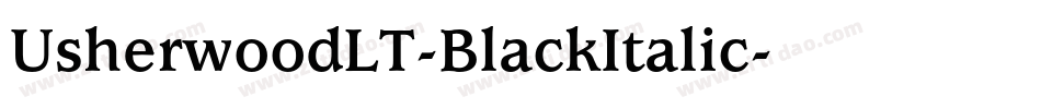 UsherwoodLT-BlackItalic字体转换