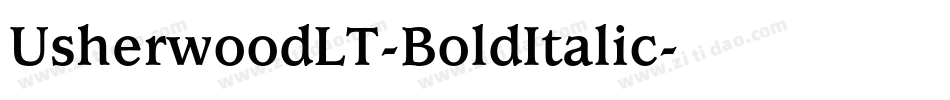 UsherwoodLT-BoldItalic字体转换