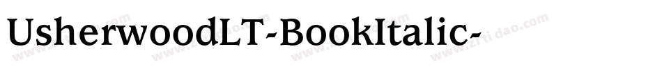 UsherwoodLT-BookItalic字体转换