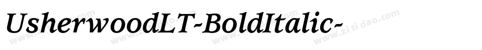 UsherwoodLT-BoldItalic字体转换