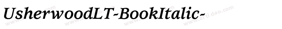 UsherwoodLT-BookItalic字体转换