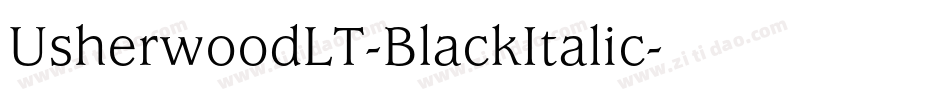 UsherwoodLT-BlackItalic字体转换