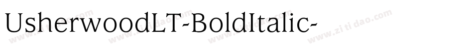 UsherwoodLT-BoldItalic字体转换