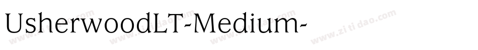 UsherwoodLT-Medium字体转换