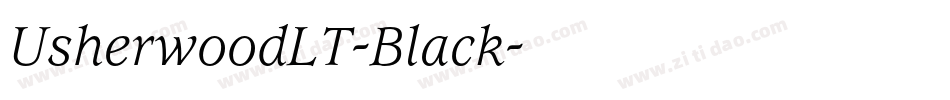 UsherwoodLT-Black字体转换