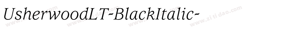 UsherwoodLT-BlackItalic字体转换
