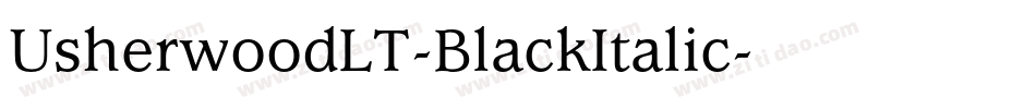 UsherwoodLT-BlackItalic字体转换