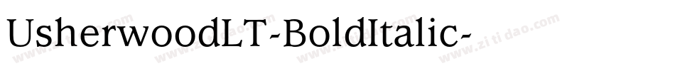 UsherwoodLT-BoldItalic字体转换