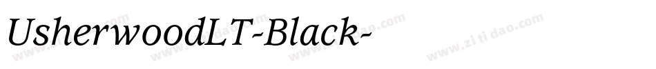 UsherwoodLT-Black字体转换