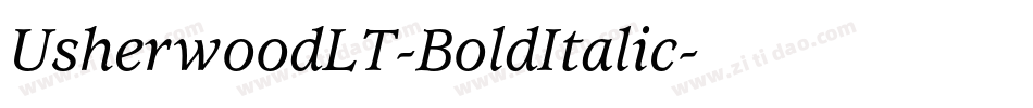 UsherwoodLT-BoldItalic字体转换