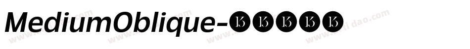 MediumOblique字体转换