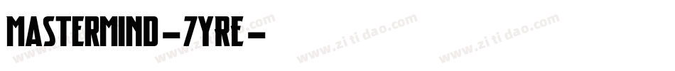 Mastermind-7yRE字体转换