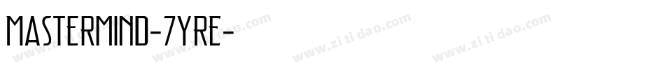 Mastermind-7yRE字体转换