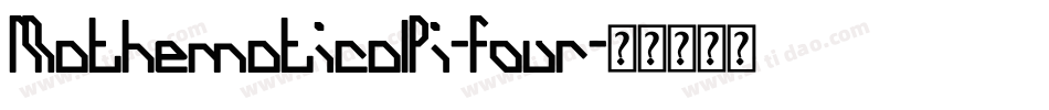MathematicalPi-Four字体转换