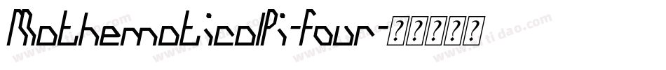 MathematicalPi-Four字体转换