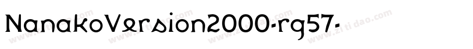 NanakoVersion2000-rg57字体转换