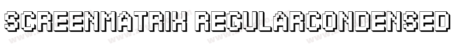 ScreenMatrix-RegularCondensed字体转换