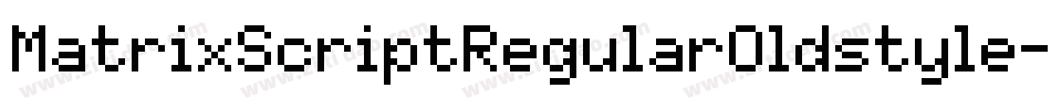 MatrixScriptRegularOldstyle字体转换