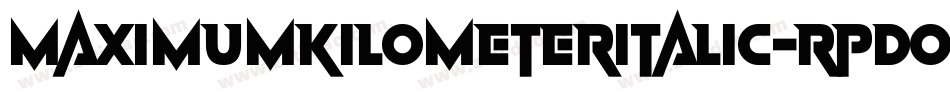 MaximumKilometerItalic-rPDO字体转换