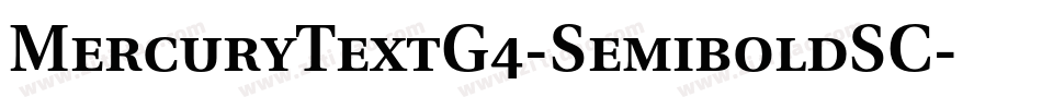 MercuryTextG4-SemiboldSC字体转换