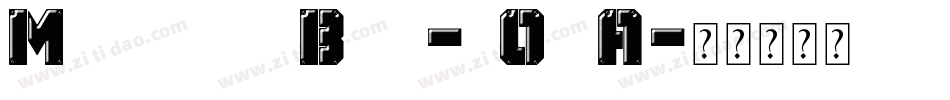 MechanicalBold-oOmA字体转换