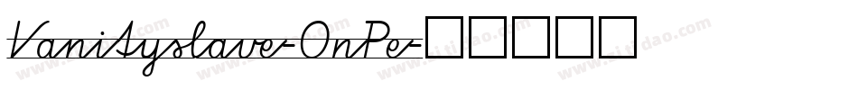 Vanityslave-OnPe字体转换