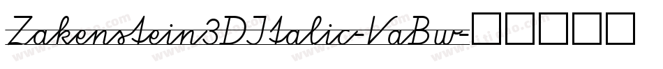 Zakenstein3DItalic-VaBw字体转换