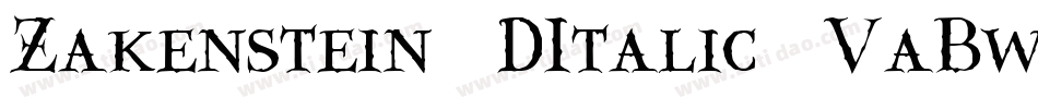 Zakenstein3DItalic-VaBw字体转换