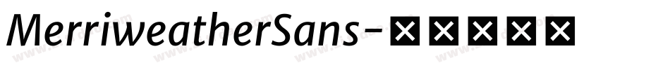 MerriweatherSans字体转换