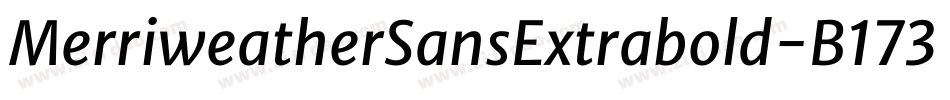 MerriweatherSansExtrabold-B173字体转换