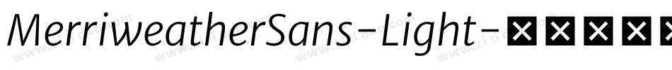 MerriweatherSans-Light字体转换