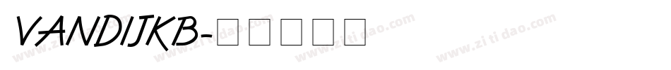 VANDIJKB字体转换