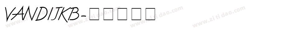 VANDIJKB字体转换