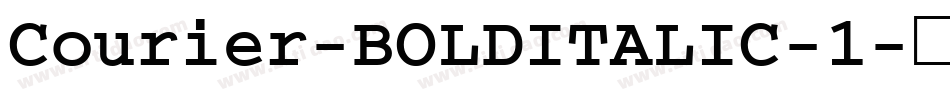 Courier-BOLDITALIC-1字体转换