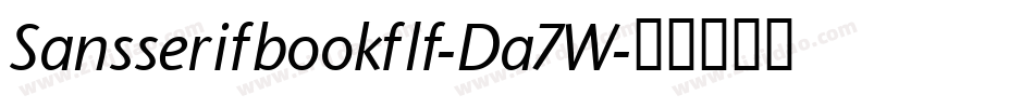Sansserifbookflf-Da7W字体转换