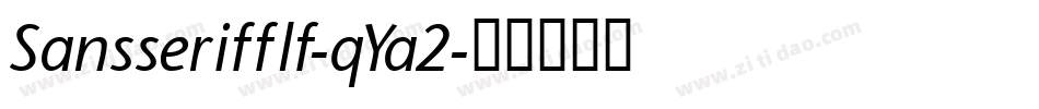 Sansserifflf-qYa2字体转换