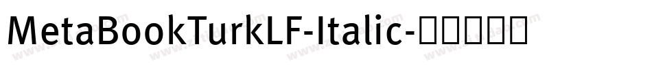 MetaBookTurkLF-Italic字体转换