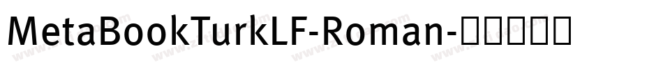 MetaBookTurkLF-Roman字体转换