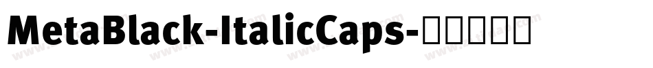 MetaBlack-ItalicCaps字体转换