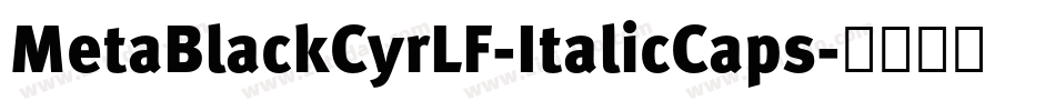 MetaBlackCyrLF-ItalicCaps字体转换
