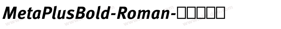 MetaPlusBold-Roman字体转换