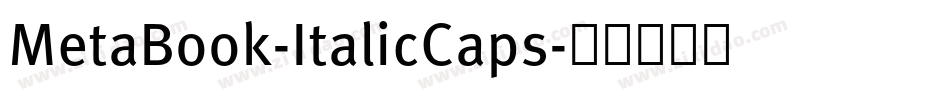 MetaBook-ItalicCaps字体转换