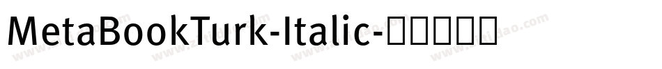 MetaBookTurk-Italic字体转换